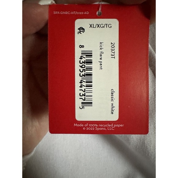 Spanx Women’s On-the-Go Kick Flare Pull On Pant White Stretch XL Tall NWT $148 - Picture 12 of 16